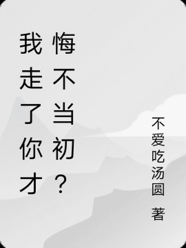 我走了就别后悔